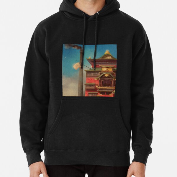 Spirited Away Bathhouse, Spirited Away art Poster Pullover Hoodie RB2907 product Offical spirited away Merch