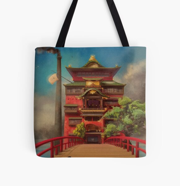 Spirited Away Bathhouse, Spirited Away art All Over Print Tote Bag RB2907 product Offical spirited away Merch