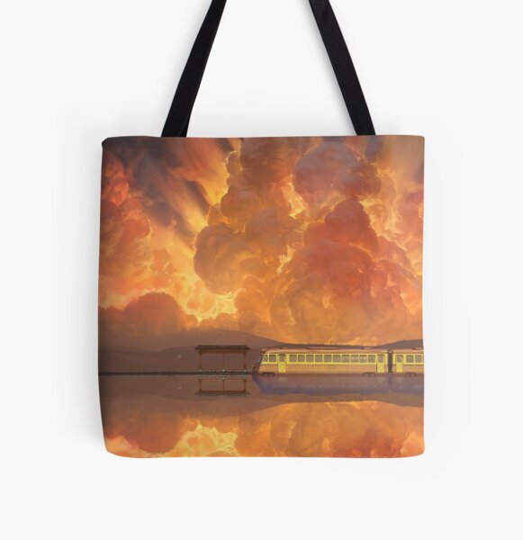 Spirited Away Landscape Train Aesthetic All Over Print Tote Bag RB2907 product Offical spirited away Merch