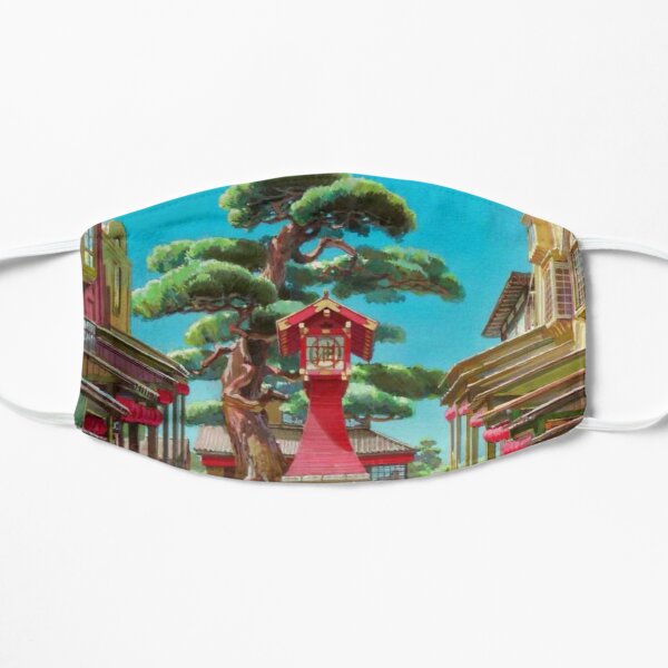 Spirited Away Landscape Aesthetic Flat Mask RB2907 product Offical spirited away Merch